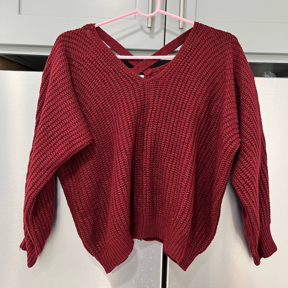 Maroon Knit Sweater